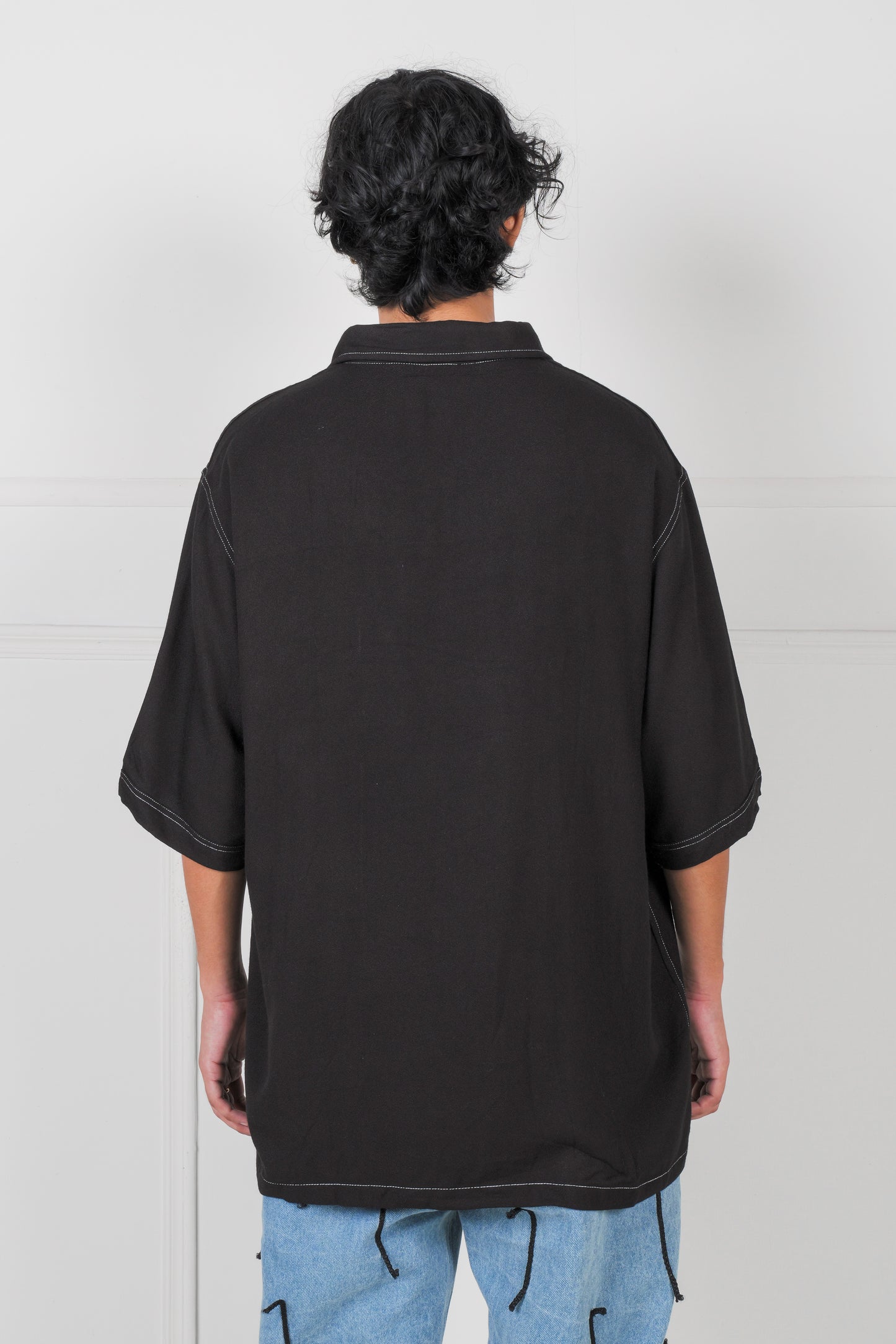 Black Overstitched Shirt