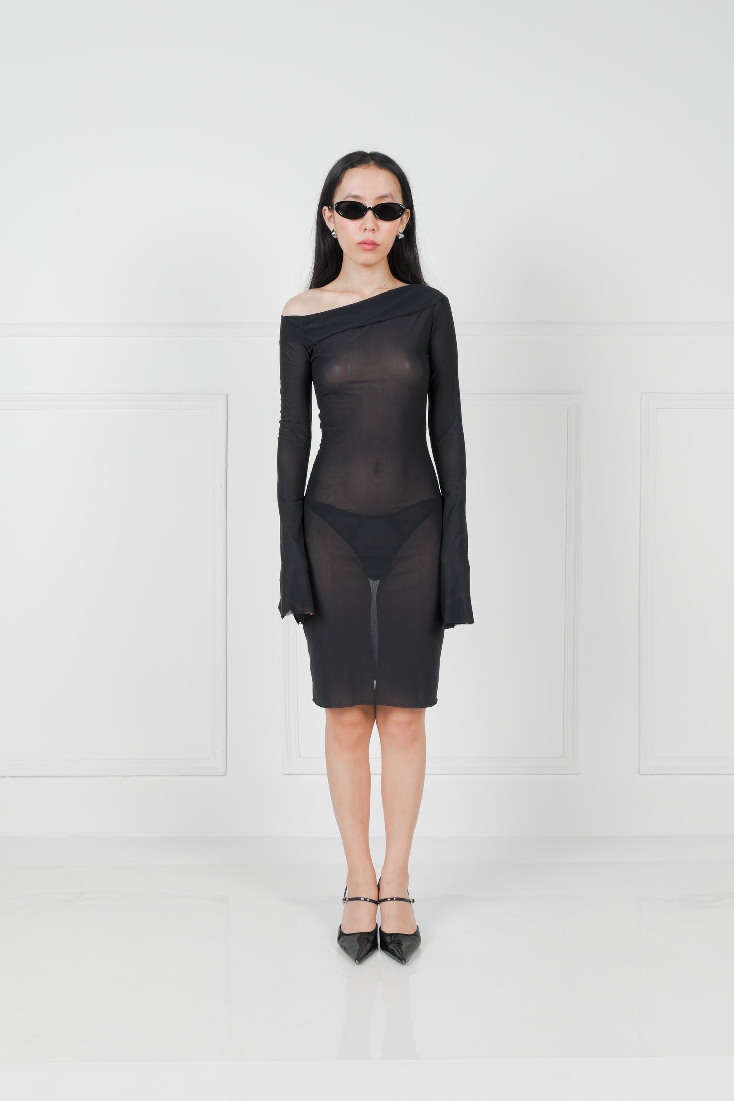 Assymetrical Shoulder Dress