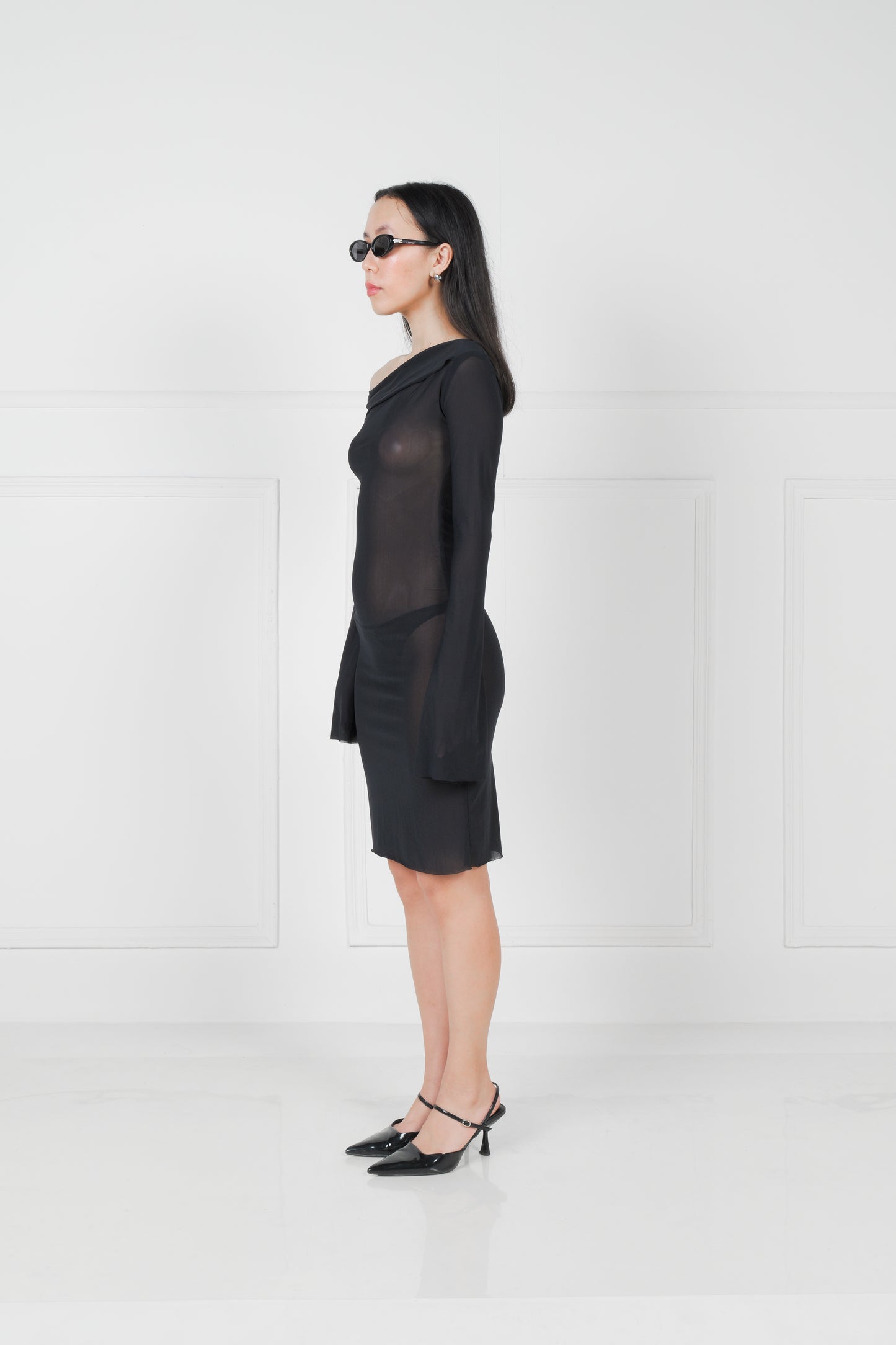 Assymetrical Shoulder Dress