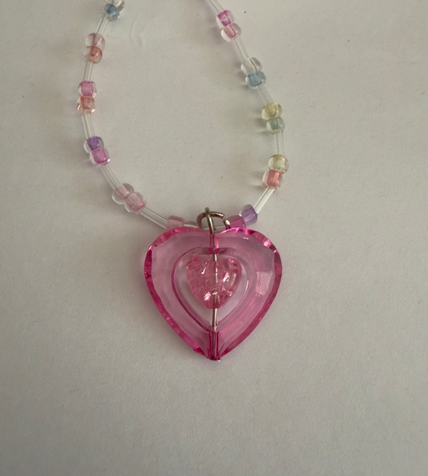 Beaded heart necklace