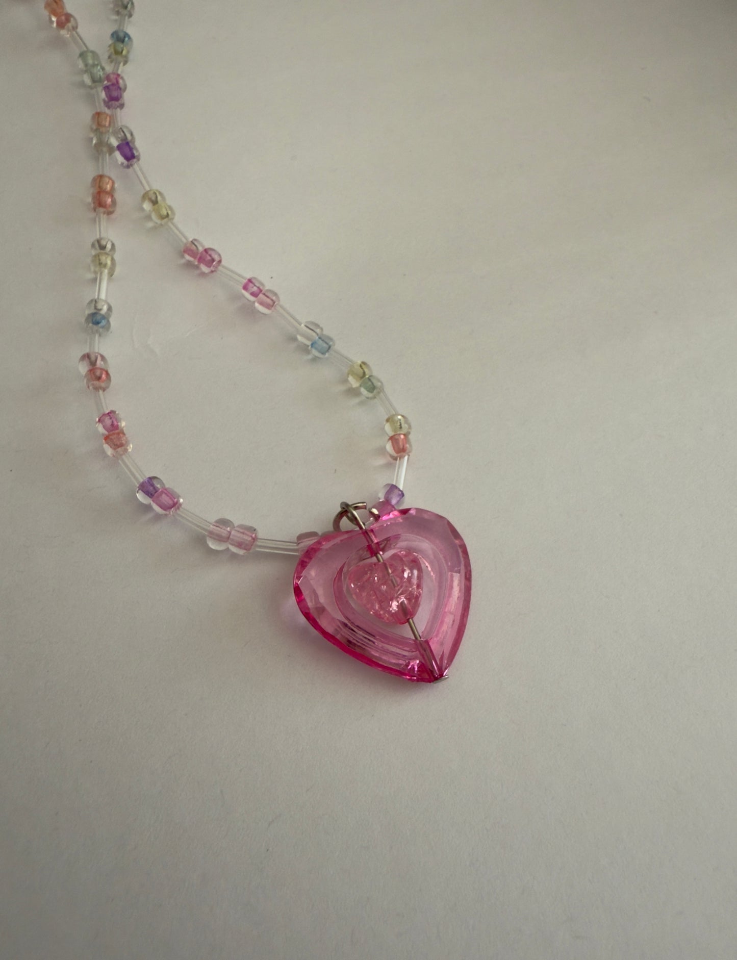 Beaded heart necklace