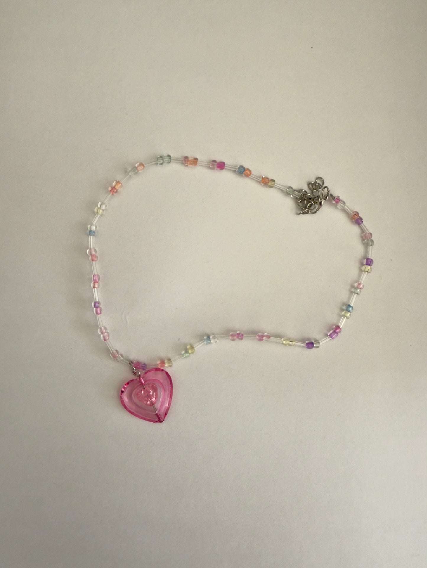 Beaded heart necklace