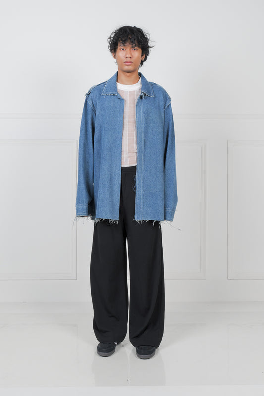 Denim Frayed Jacket