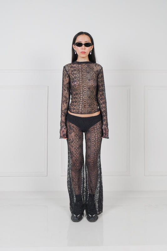 Lace Flared Pants