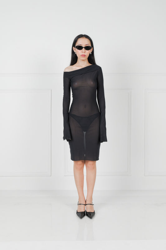 Assymetrical Shoulder Dress