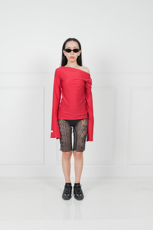 Red Assymetrical Top